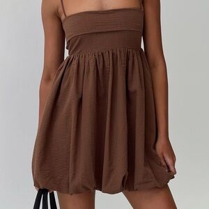 Princess Polly brown bubble dress